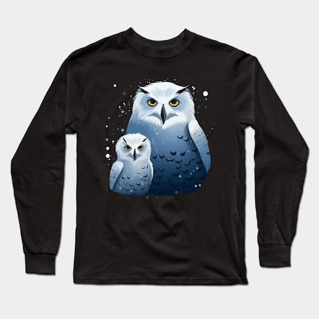 Snowy Owl Fathers Day Long Sleeve T-Shirt by JH Mart